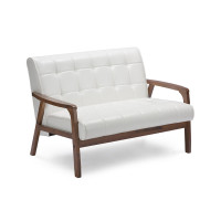 Baxton Studio TOGO LC-109-545 Mid-Century Masterpieces Loveseat in White